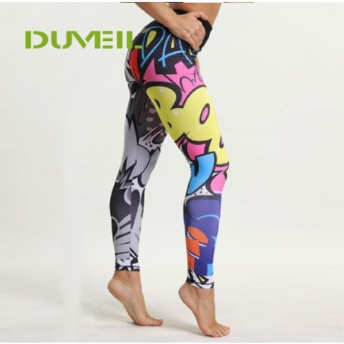 DUVEIL Women Cartoon Pattern 3D Printing Pantalones de Yoga Yoga Pants Sport Leggings Fitness Legins Sportswear Leggings Fitness