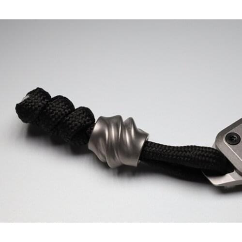 1PCS Curve Titanium Paracord Accessory Umbrella Rope Pendant Knife Beads Paracord Beads