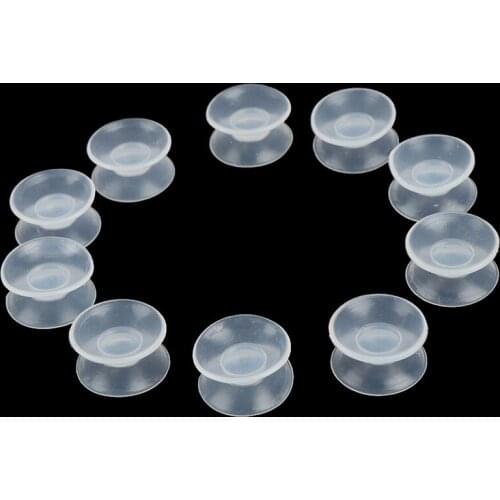 10 Pcs/lot Plastic 20mm Width Double Sided Suction Cup Sucker Pads For Glass