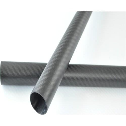 2 pcs 12MM OD x 10MM ID Carbon Fiber Tube 500MM Long, wing tube Quadcopter Hexacopter Model 12*10