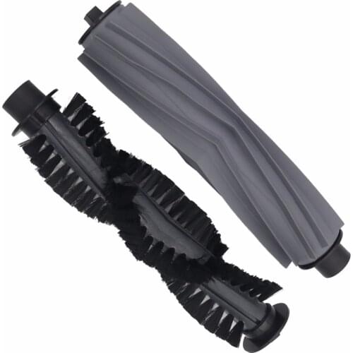 2pcs Roller Main Brush Bristle Rubber Brush for Kitfort Kt-533 Robot Vacuum Cleaner Parts Hair Brush Replacement