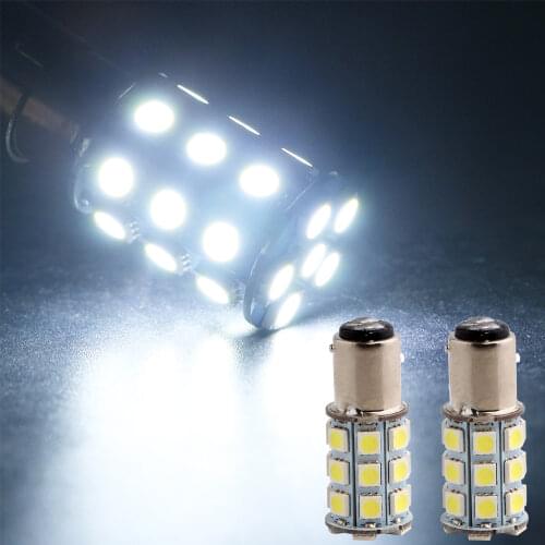 2PCS 24V DC 1157 BAY15D BA15D 5050 27SMD P21/5W LED Car Stop Signal Brake Lights For Car Trucks Motorcycle 1016 1034 Backup Lamp