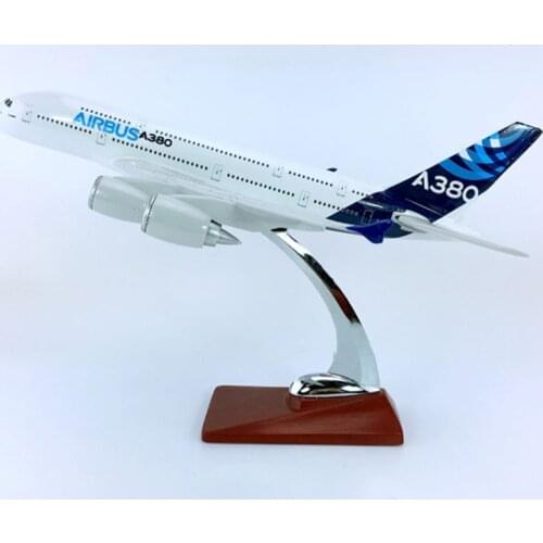 28CM 1/250 Scale Airbus A380-800 Diecast Alloy aircraft Model Prototype Airline w base plane display toy collection