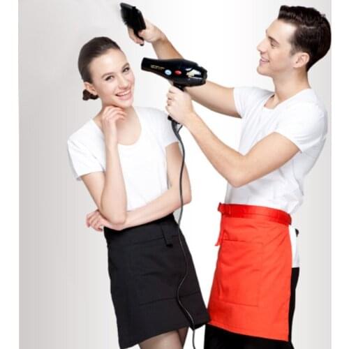 40*60cm Black Short WaistPocket APRON for Bar Cafe Pub Waiter Waitress Barista Uniform New Red/Black