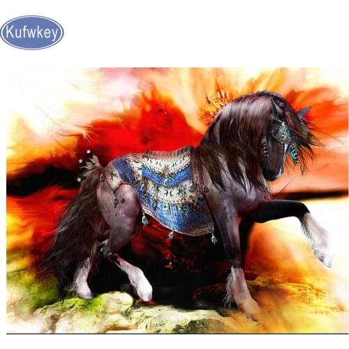 Indian horse mosaic Diamond Painting 3d Cross Stitch Kits DIY Diamond Embroidery Crystal Art Craft for home Decor painting