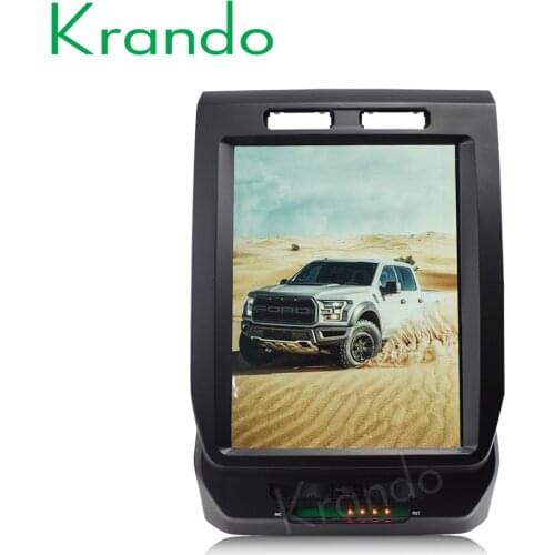 Krando Android 8.1 12.1" Tesla Vertical touch screen car dvd gps for FORD F150 2015-2017 gps radio navigation multimedia system