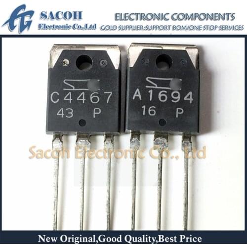 Free Shipping 10Pairs 2SA1694 + 2SC4467 or 2STA1694 + 2STC4467 TO-3P Silicon PNP + NPN Epitaxial Planar Transistor