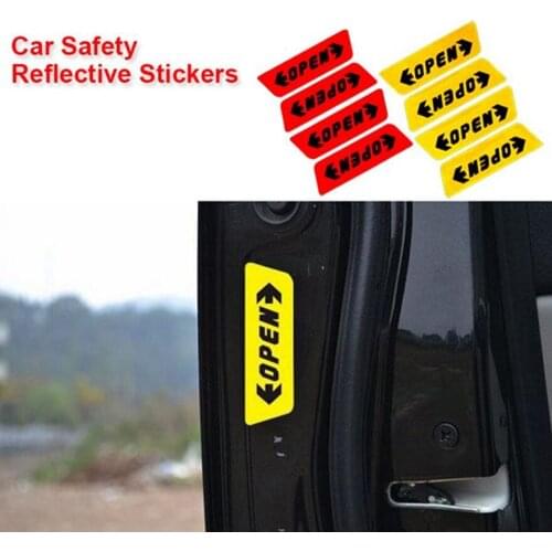 Free shipping Car Door open reflective stickers warning safety driving sticker car styling for cruze focus 2 3 Solaris rio polo
