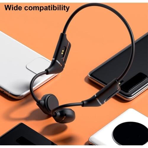 V12 Wireless Headphone HiFi Sound Effect Ergonomic Bone Conduction Earphone Bluetooth-compatible Earphone for Sports Running