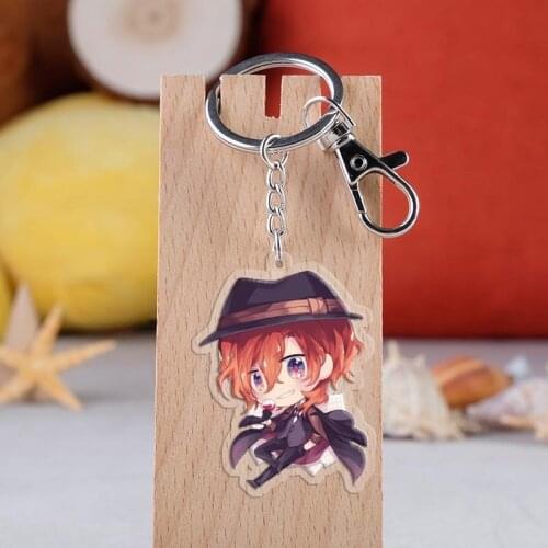 Stray Dogs Fashion Anime Acrylic Key Chains Cartoon Keyring Keychain Pendant Keyholder Unisex Birthday Gifts NEW