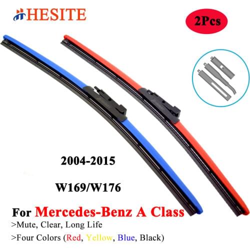 HESITE Colorful Car Wiper Blades For Mercedes Benz A Class W168 W169 A160 A190 2000 2001 2002 2003 2004 2005 2008 2009 2010 2011