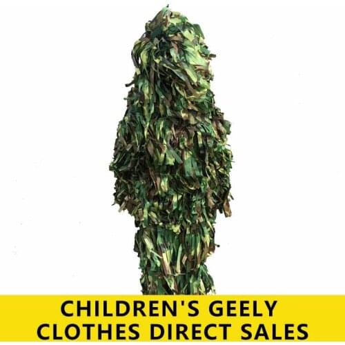 Childrens lucky clothes cloth strip jungle camouflage clothes sniper clothes eat chicken with skin friendly breathable polar cl