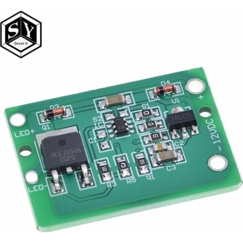 GREAT IT 12V Capacitive Touch Switch Sensor Module Push Button Touching Key Module Jog Latch With Relay DC 6-20V 3A