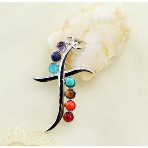 Energy,Powerful,Love,Friendship,Adorable 7 Chakra Healing Stone Pendant Crystal