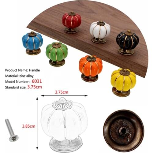Ceramic Pumpkin Handles Desk Drawer Pull Cabinet Door Cabinet Lovely Childrens Furniture Cabinet Hardware Kitchen Door Handles