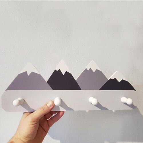 Creative Kitchen Bathroom Hanger Hook Modern Nordic Childrens Room Decoration Practical Coat Hook Wooden Wall Hook Holder