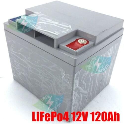 Lifepo4 12.8V 12V 120AH lithium battery for Solar Energy System Forklift cleaning machines radio RV +10A Charger