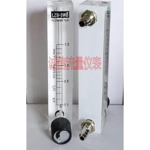 LZB-3WB adjustable panel air flow meter 0.3 ~ 3L / min gas flow meter
