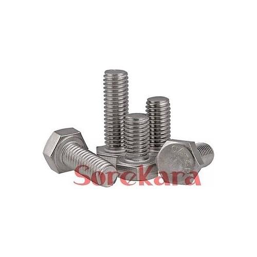 M4 Length 8/10/12/16/20/25/30/35/40/45/50mm Pitch 0.7 304 Stainless Steel Hex Head Cap Screws Tap Bolts