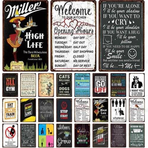 Warning Slogan Metal Sign Prohibits Stepping On The Toilet/starting Exercise Retro Metal Plaque Home Decor Bar Club Gym Mural