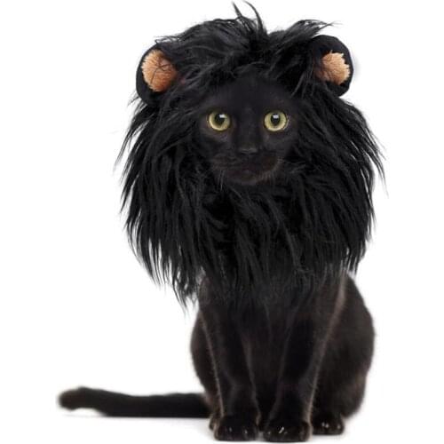 Cute Lion Headdress Halloween Cosplay Lovely Cat toy Kitten dog Costume Wear Headgear Play Clothing Pet Products pets cats dogs