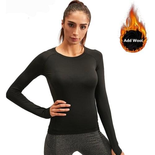 2020 New Fitness Yoga Tops Long Sleeve Quick Dry Gym Top Outdoor Running T-shirts Female Yoga Shirt Plus Size XXL Yoga Shirt