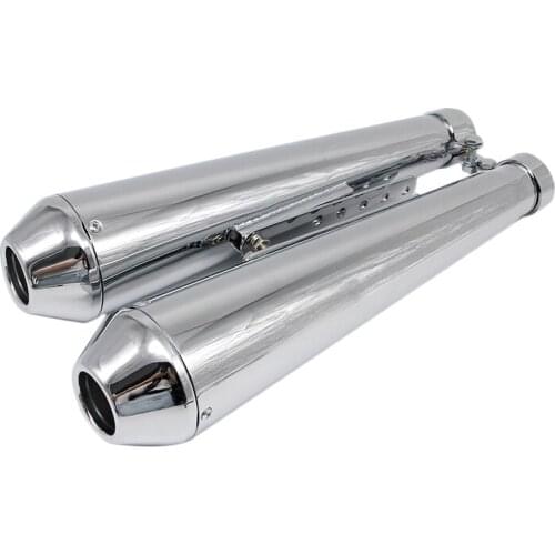 New Universal Vintage Retro Motorcycle Exhaust Muffler Useful Pipe Antiqued Racing Case Silencer