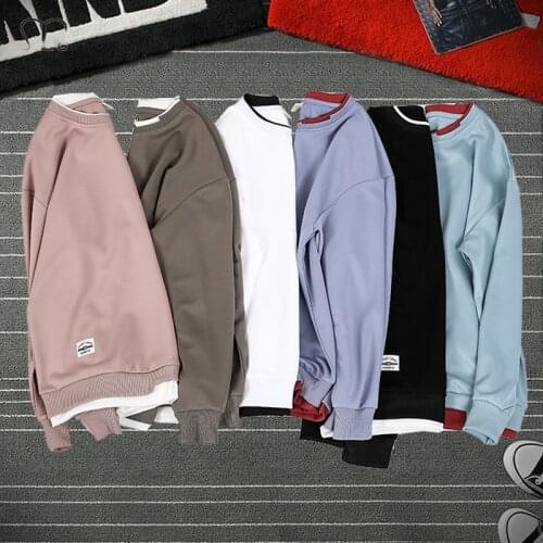 Solid Sweatshirts Men Fashion 2021 Trendy Hoodies Male Harajuku Hip Hop Streetwear Hoody Pullovers Oversize One Piece Sweatshirt