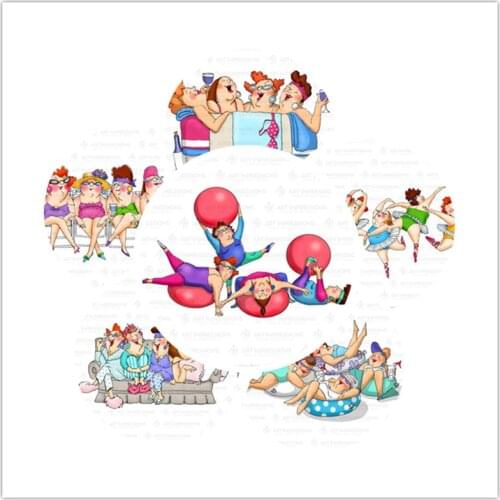 Women character pattern Transparent Silicone Rubber Stamp Sheet Cling Scrapbooking DIY Cute Pattern Photo Album Stamp