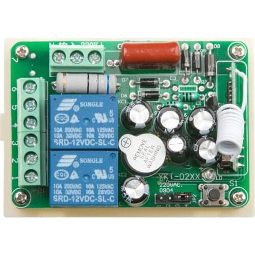 2pcs Receiver AC 220 V 10 A 2 relay RF Wireless Remote Control light switch 315mhz