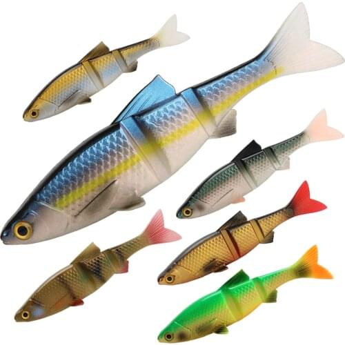 Spinpoler High Level 3D Scan Fishing Lures Multi Jointed Soft Jerk Baits 4.5g 9g 19g Roach Lures for Pike Fishing Tackle