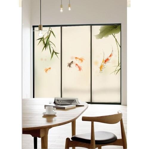 Custom balcony living room shading glass sticker restaurant bathroom sliding door light transmission opaque peep-proof glass