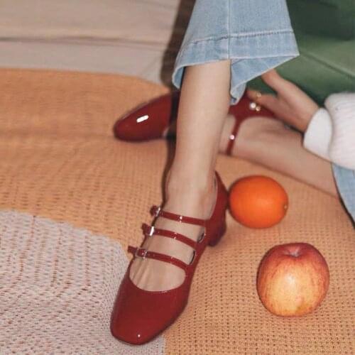 2021 New Round Toe Pumps Women Sexy Buckle High Heels Shoes Woman Fashion Party Comfortable Women Shoes Zapatos De Mujer