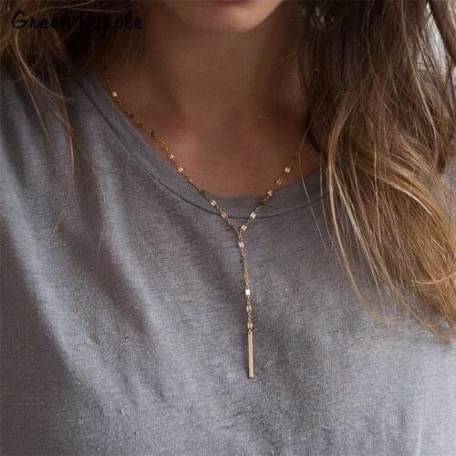Gold Long Necklace Handmade Chocker Jewelry Boho Pendants Bijoux Collier Femme Kolye Collares Collane Necklace for Women