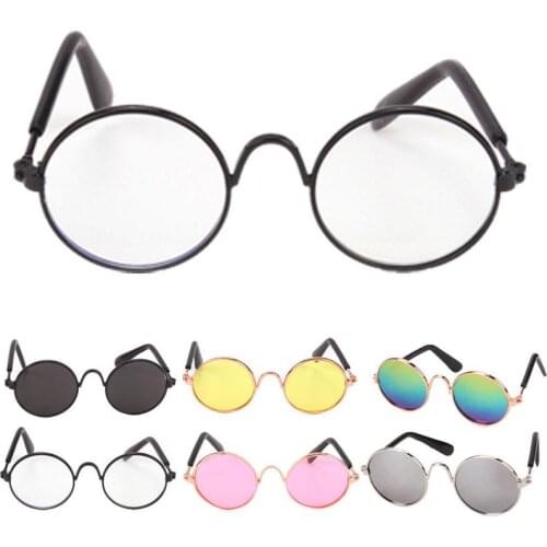 1:18 Doll Toy Cool Sunglasses Prop Mix-color Fashion Round Frame Retro Cool Doll Glasses For 18 Inches Doll Doll Accessories