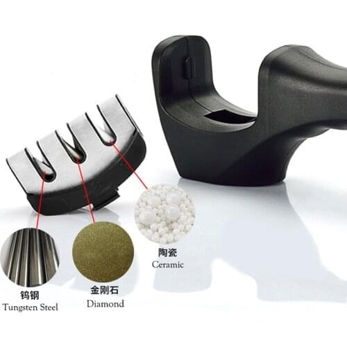 Knife Sharpener 3 Stages Professional Kitchen Sharpening Stone Grinder knives Whetstone Tungsten Diamond Ceramic Sharpener Tool
