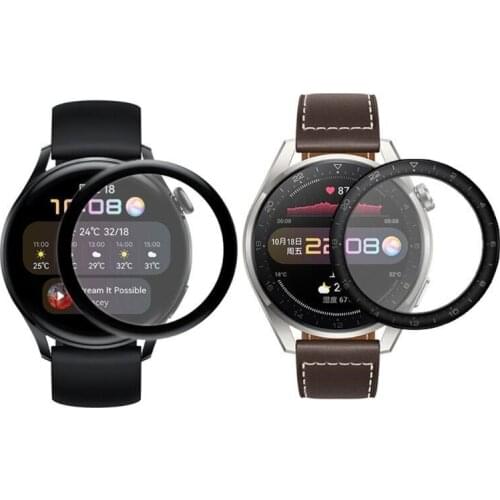 H7JF 2PCS 3D Curved Tempered Glass for huawei watch 3 Full Cover Screen Protector Film for huawei watch3/3pro Protective Glas