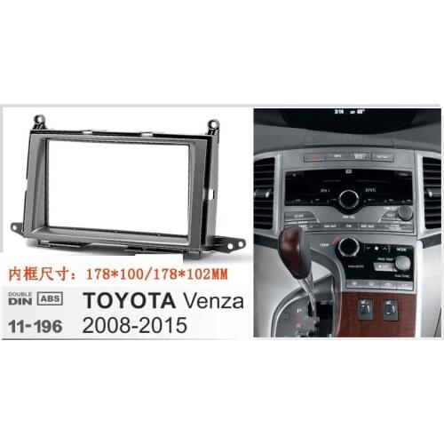Double Din Car Radio Fascia Frame Refitting Plate Trim Mount Kit Dashboard For 2011 Toyota Venza
