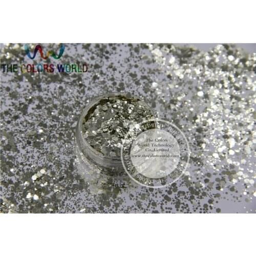 HB216-122 Mix size Champagne Gold Colors Hexagon shape Hex Glitter for Nail art and DIY supplies1pack=50g