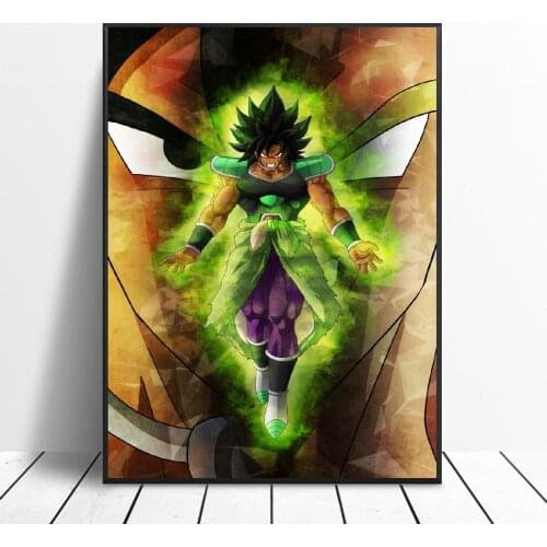 Broly Legenary Saiyan Canvas Painting Art Print Poster Picture Wall Modern Minimalist Bedroom Living Room Decoration