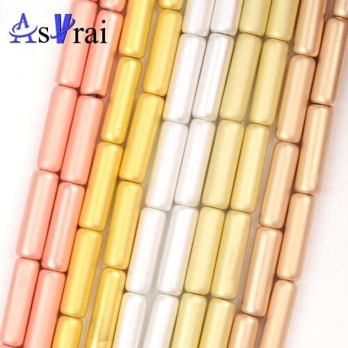 Natural Stone Beads Matte Hematite Stone 13*4mm Column Loose Spacer Beads For Jewelry Making DIY Bracelet Necklace Accessories