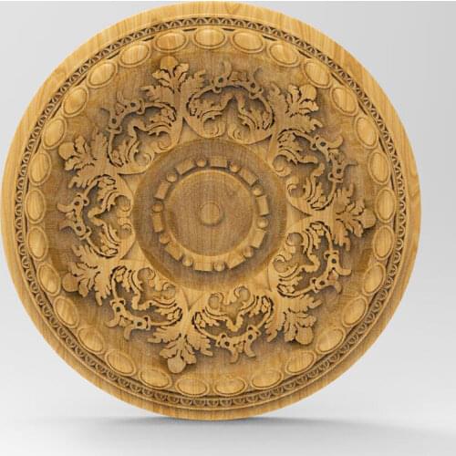 Decorative Round flower 3d model STL relief for cnc STL format 3d model for cnc stl relief artcam vectric aspire