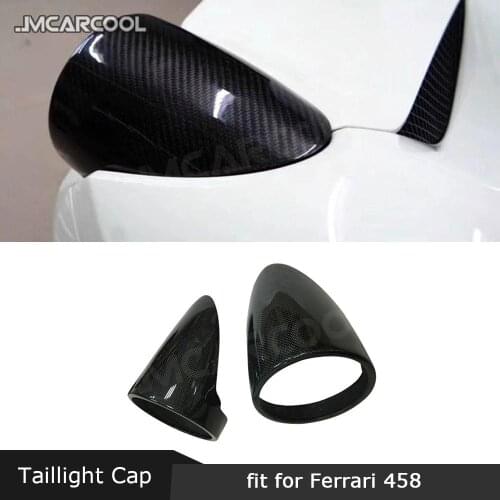 Rear Lamp Trim Cap Covers For Ferrari 458 2011-2014 Carbon Fiber / FRP Boot Taillight Decorative Caps Car Styling