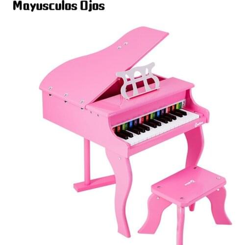 Childrens Piano 30-key Large Wooden Musical Toy Small Piano Birthday Gift
