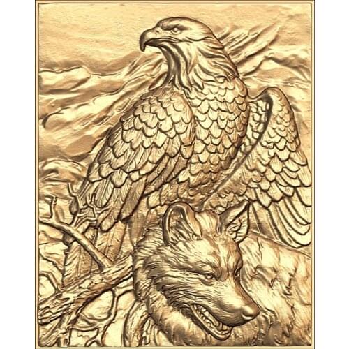 Eagle Relief STL Model for CNC Router 3D Printer Artcam Aspire Bas Relief Decorative painting