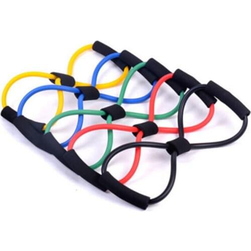 8-character chest expansion Yoga Pilates Pull Rope Gym Fitness Resistance Elastic Rubber Bands Training Тянуть веревку