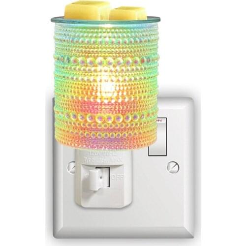 Electric Candle Warmer, Glass Plug in Fragrance Warmer for Scented Wax, Oil Burner Set With Extra Spare Bulb for Home Office