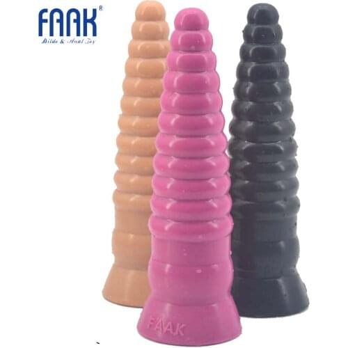 FAAK large butt plug silicone anal sex toys for women men anus massage clitoral pussy stimulate anal dildo sucker sex products