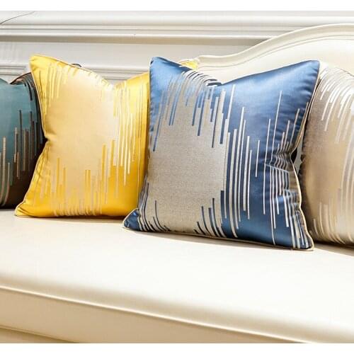 Geometric embroidery cushions Luxury car pillow Decorative cushion European cushion cover office Nordic melody