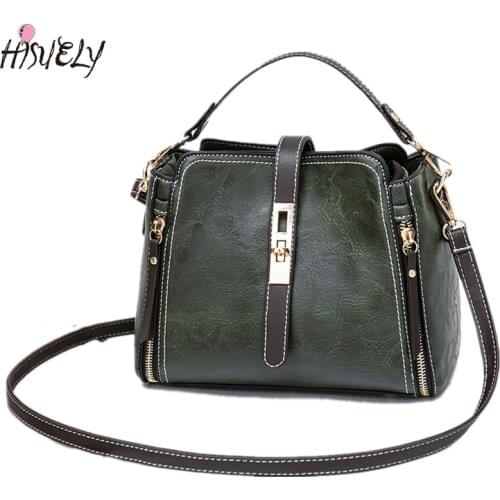 HISUELY High Quality Women PU Leather Handbags Vintage Lady Hand Bags Women messenger Shoulder bag Small Purse Sac A Main Bolsa